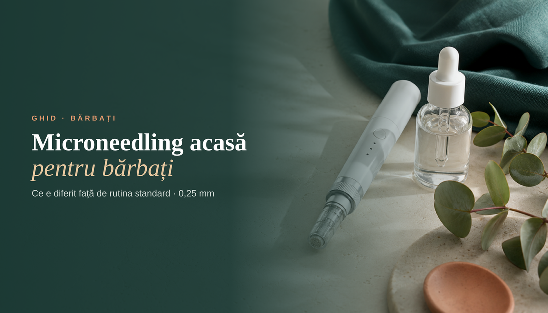 Microneedling acasă pentru bărbați: ce e diferit față de rutina standard?